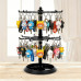 アクセサリースタンド 2段 回転式 360°くるくる回る キーホルダーラック ディスプレイスタンド 推し活 アクセサリー収納 回転キーホルダーラック 推し活グッズ 卓上 省スペース 送料無料