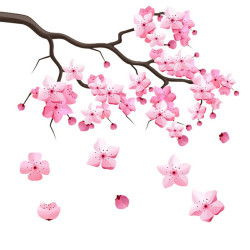 ウォールステッカー 北欧 ツリー 壁ウォールステッカー 壁シール ウォールステッカー 桃の花 2PCS 春 花 植物 ガーデニング 壁紙 部屋 寝室 キッチン トイレ はがせる おしゃれ 壁飾り 送料無料